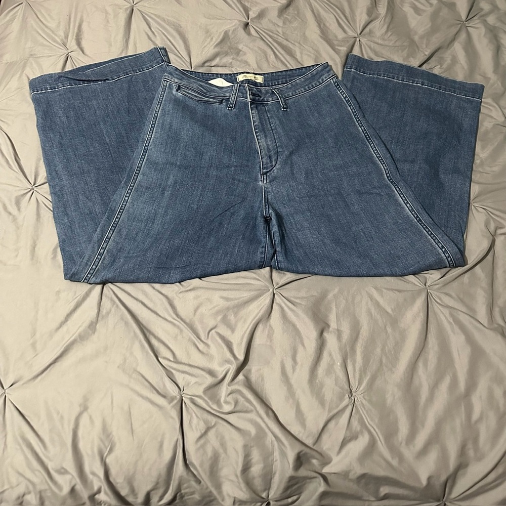 Madewell cropped wide leg jeans